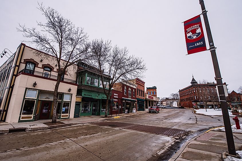 Bridge Square in downtown Northfield, Minnesota