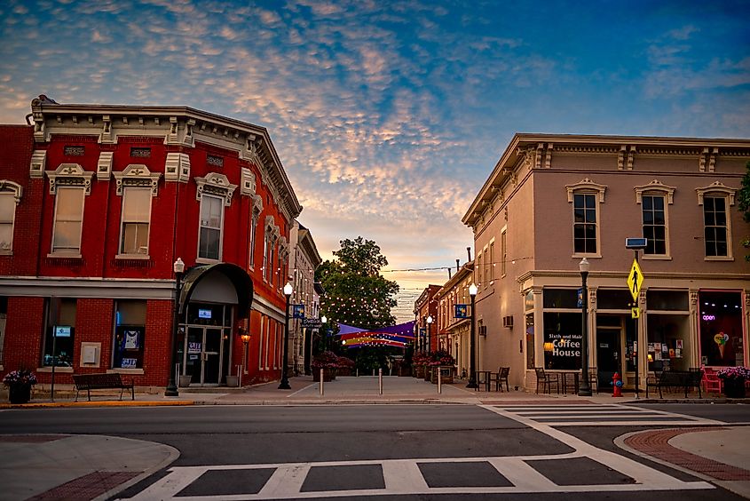 The redesigned Sixth Street in the heart of the Historic District in Shelbyville, Kentucky.