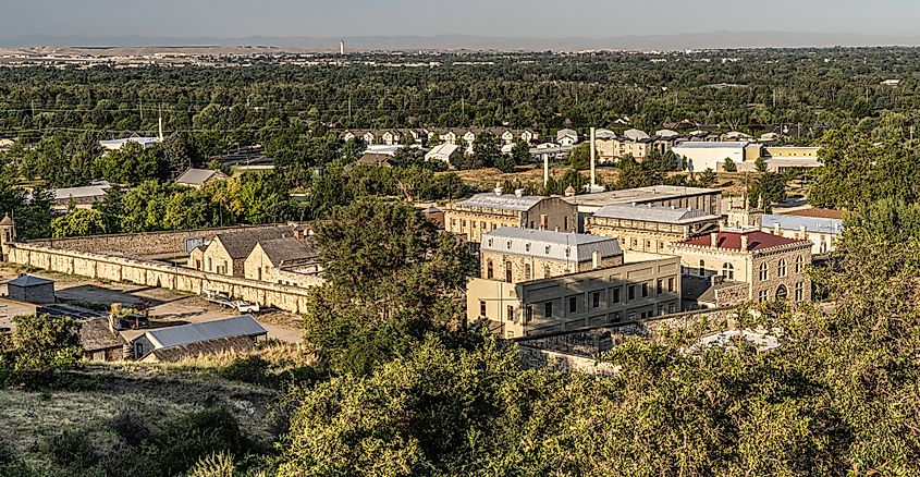 Exterior of the Old Idaho Penitentiary State Historic Site in Boise, Idaho