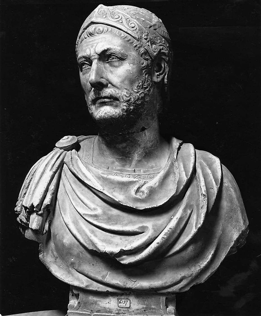 Roman bust of Hannibal Barca, made sometime in the 1st-4th centuries AD