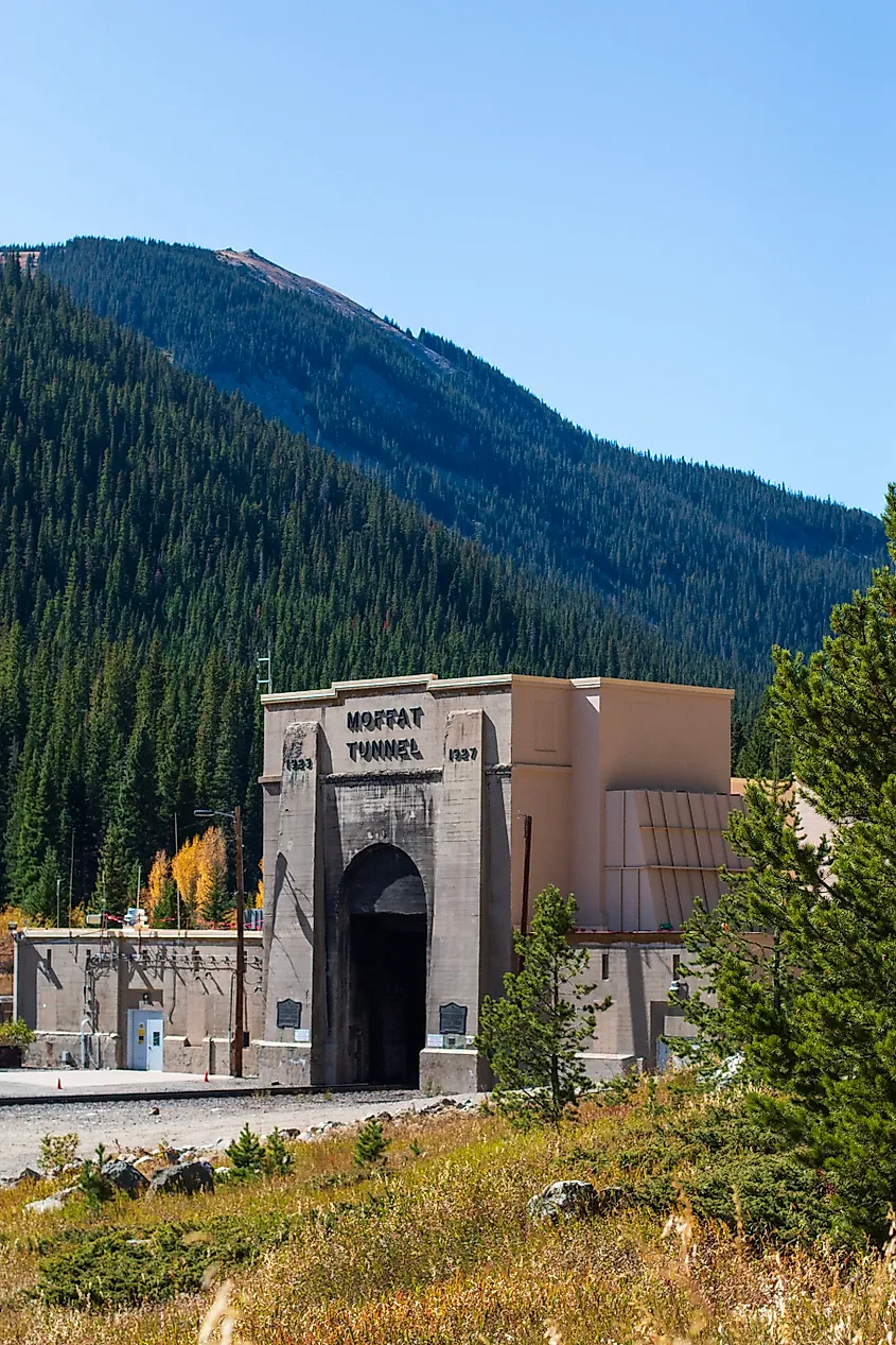 The east portal of the Moffat Tunnel near Rollinsville, Colorado