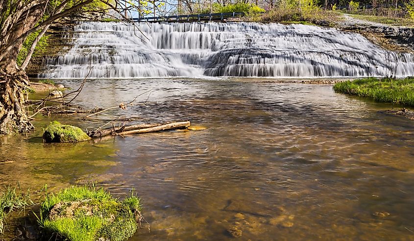 Thistlethwaite Falls in Richmond, Indiana.