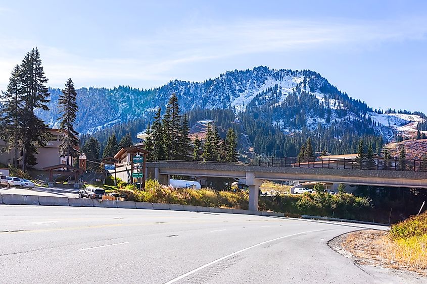 Highway in Stevens Pass, Washington.