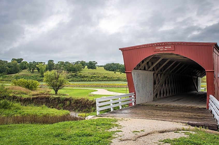 The Hogback Covered Bridge near Winterset, Iowa.