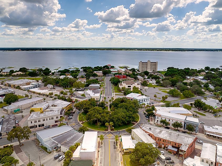 Aerial view of downtown Sebring, Florida