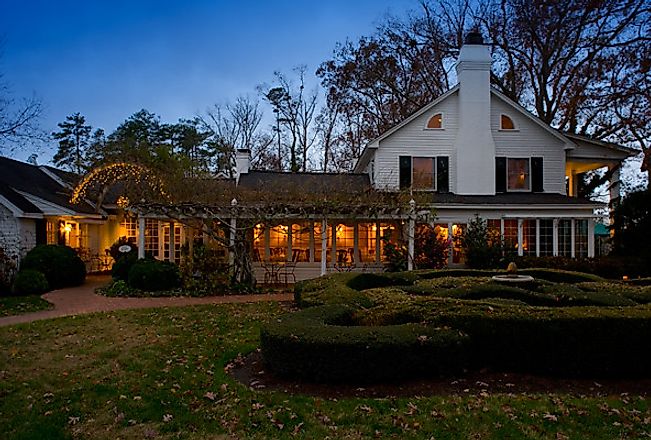 View of the Fearrington House Restaurant, Fearrington Village, NC.