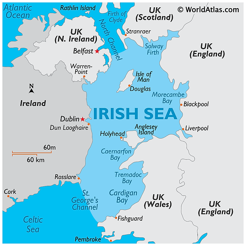irish sea map
