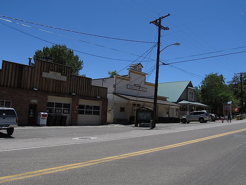 A street in Genoa, Nevada.