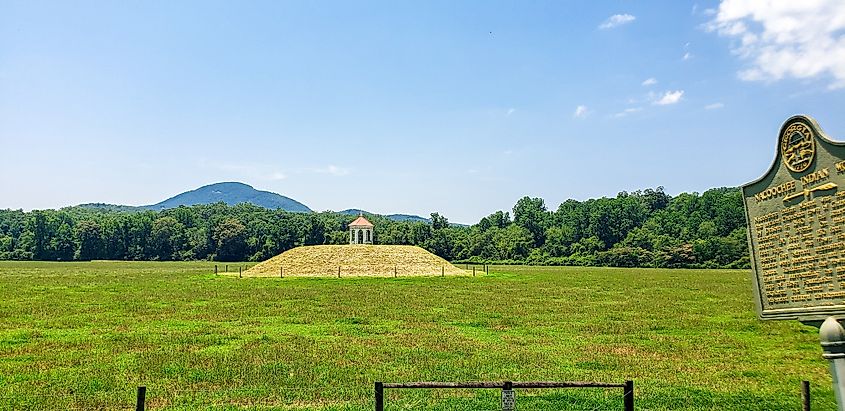 A historic mound in Sautee Nacoochee, Georgia.