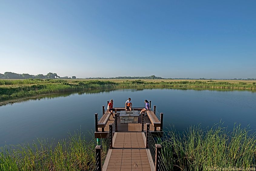 Visitors enjoying the view of nature at the Cane Trust