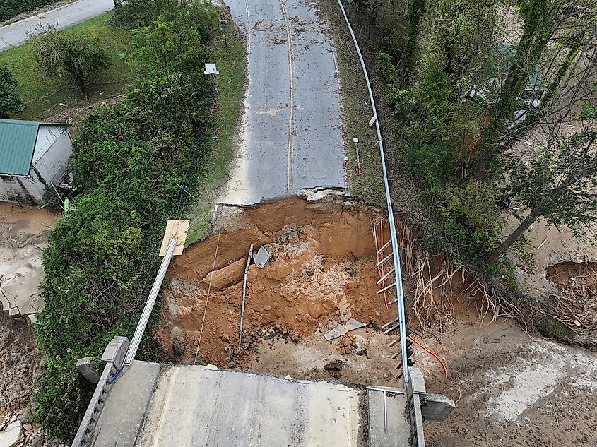 The aftermath of Hurricane Helene in North Carolina