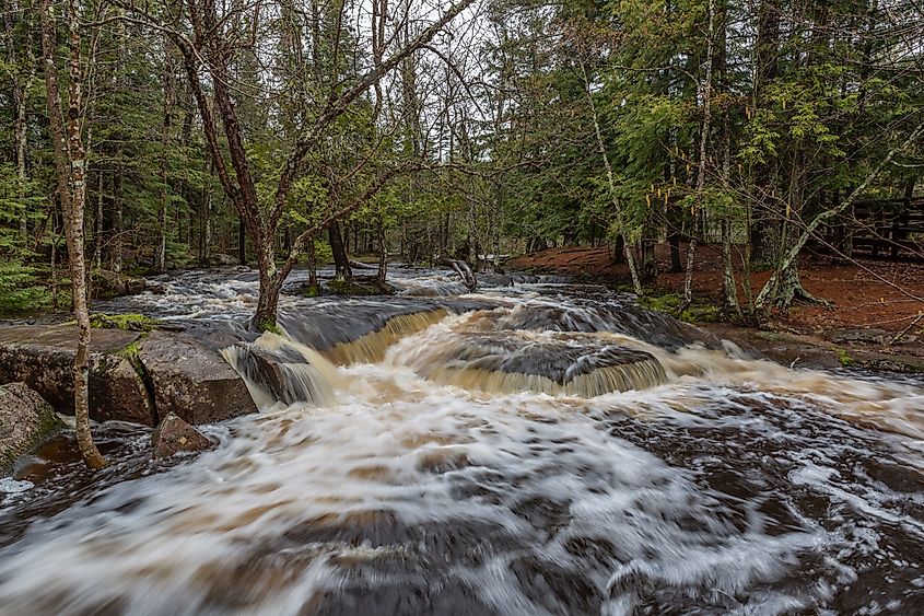 Waterfall near Marinette, Wisconsin.