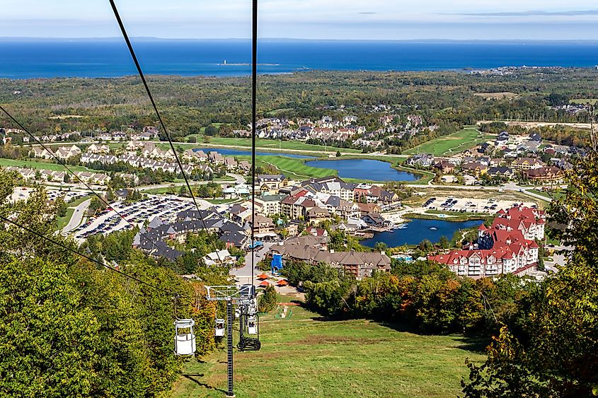 Aerial view of Collingwood, Ontario