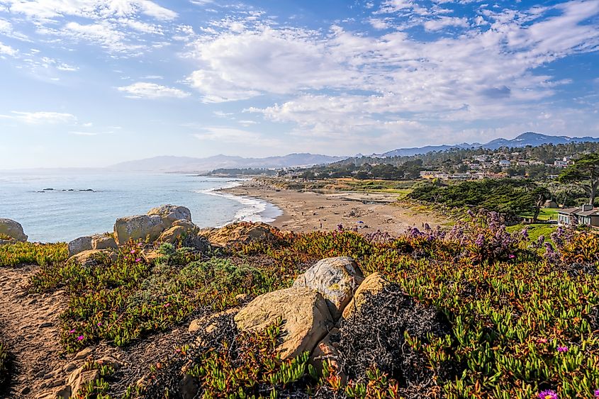 Moonstone Beach in Cambria, California.