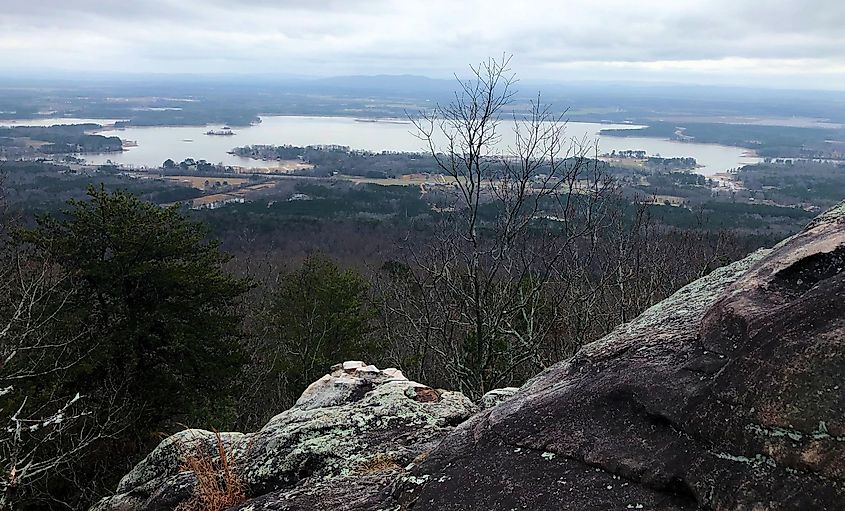 View of Weiss Lake from Lookout Mountain near Leesburg, Alabama.