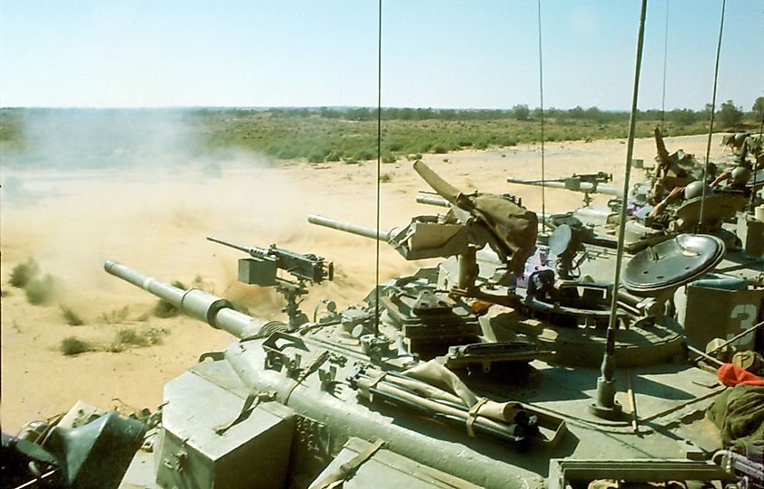 IDF Centurion Tanks in a Firing Line, Yom Kippur War, 13 October 1973. Source: Wikimedia/I.P.P.A.