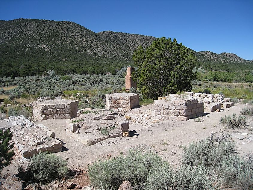Ruins at Old Iron Town in Frontier Homestead State Park in nearby Cedar City.