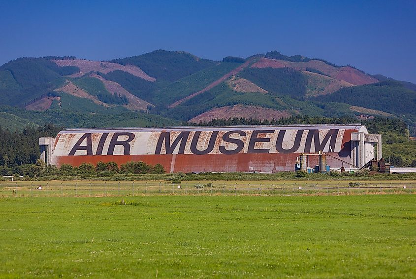 Tillamook Air Museum building in Tillamook, Oregon.