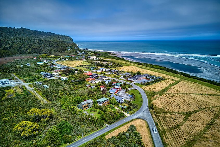 Aerial view of Okarito