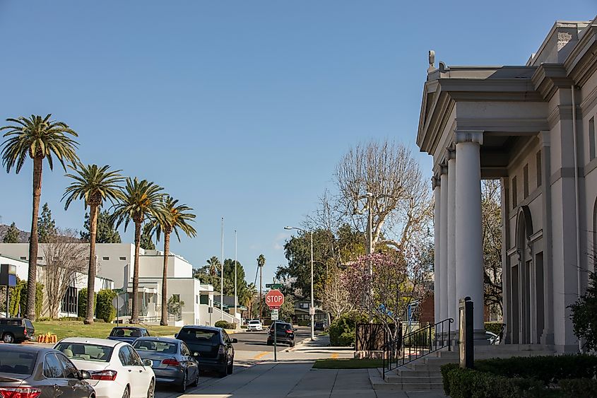 A historic church in downtown Monrovia, California.