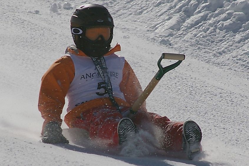 Shovel racing at the Angel Fire Shovel Races in 2011.