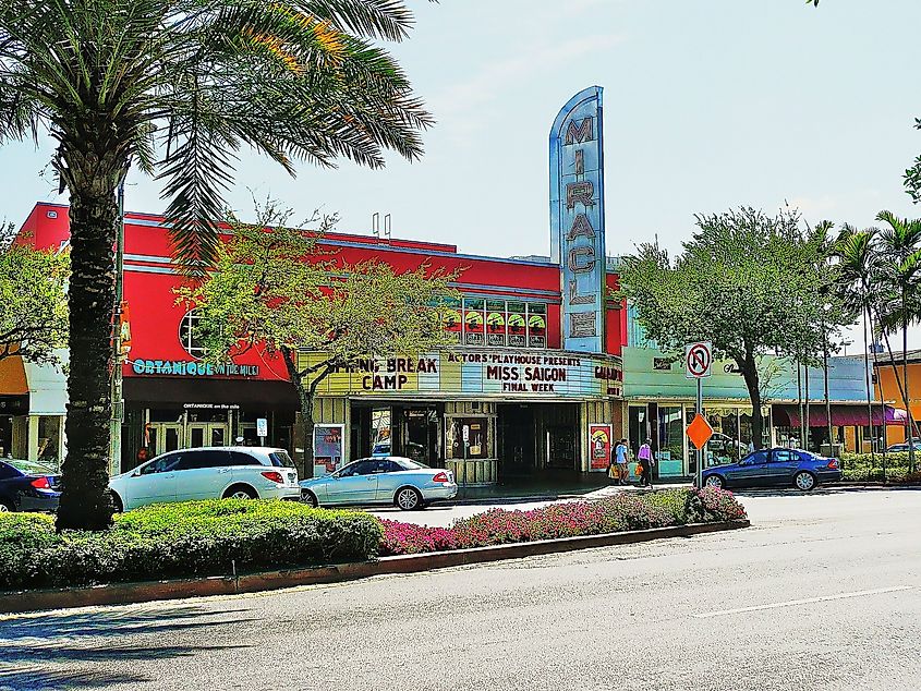 Miracle Theater on Miracle Mile in Coral Gables, Florida