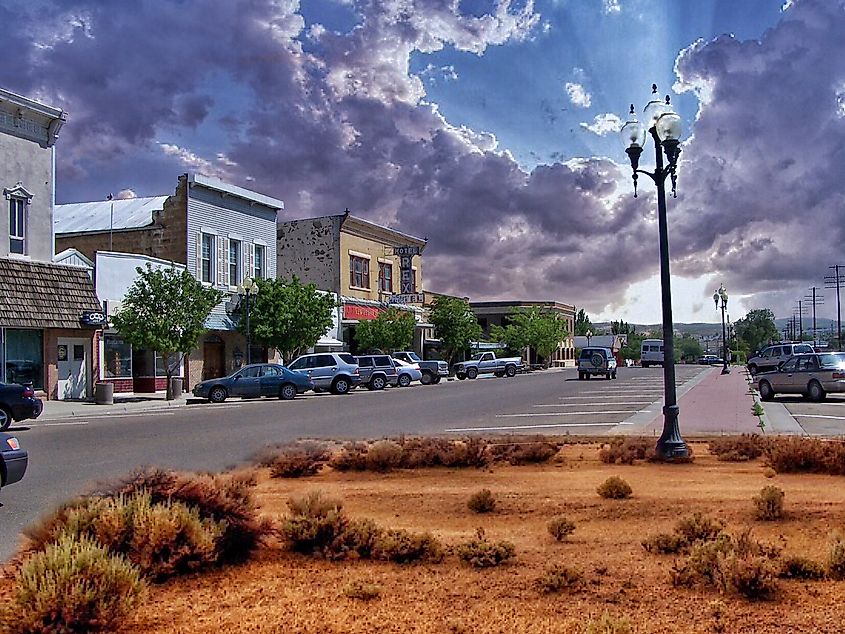 Main Street in Rock Springs, Wyoming.