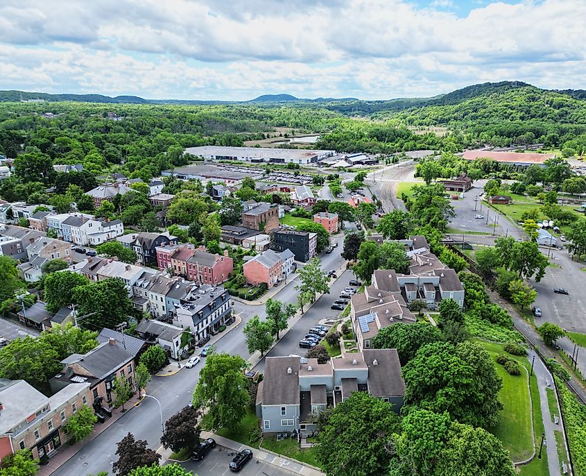 Aerial View of Hudson, New York 