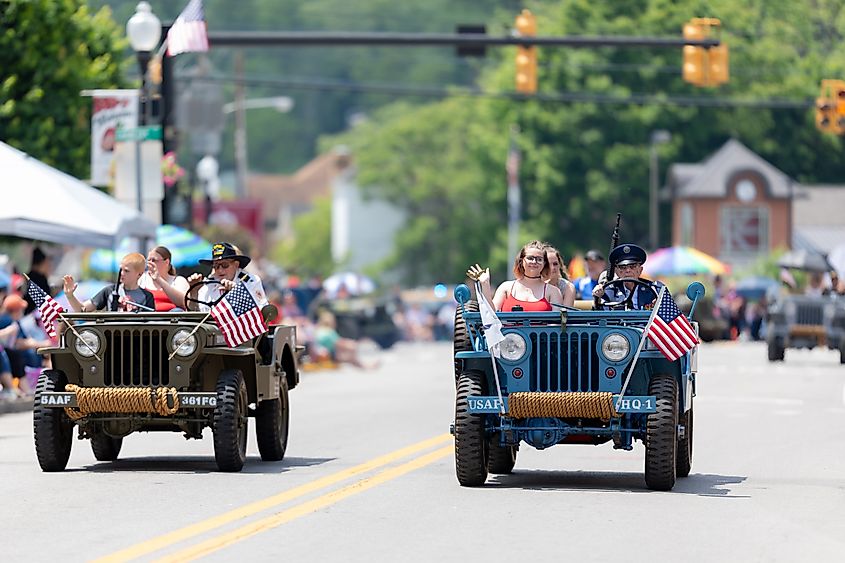 Strawberry Festival parade in Buckhannon, West Virginia.