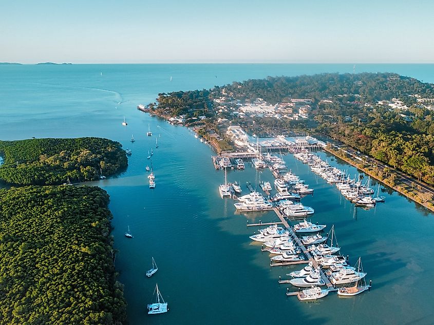 Aerial view of Port Douglas in Queensland.