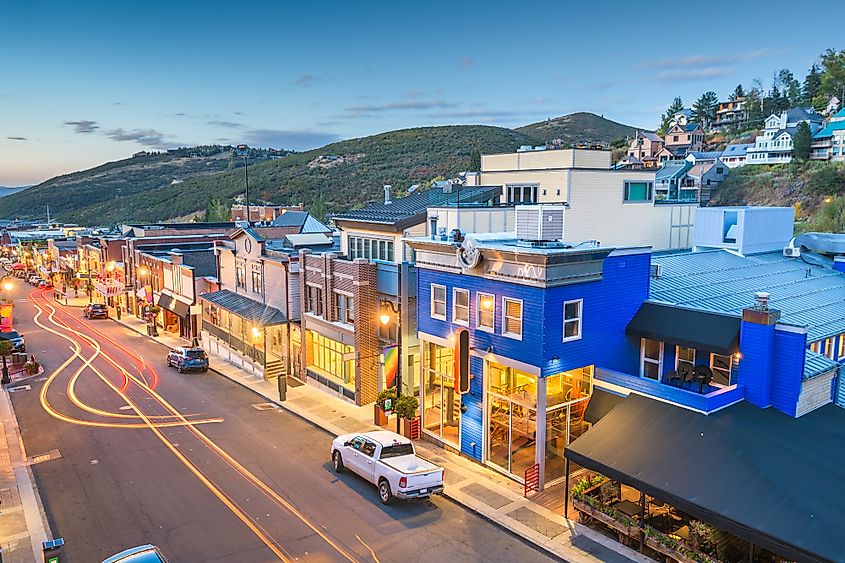 Main Street in Park City, Utah.