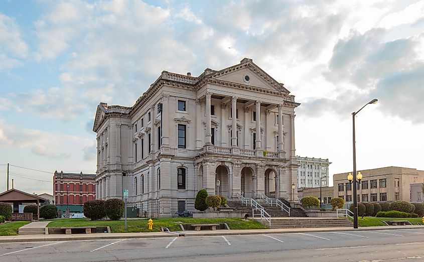 The Grant County Court House, in the city of Marion, Indiana