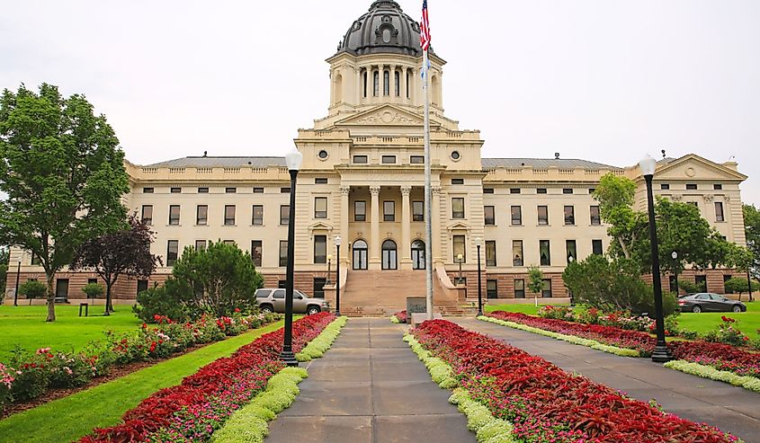 Historic State Capitol of South Dakota in Pierre, USA