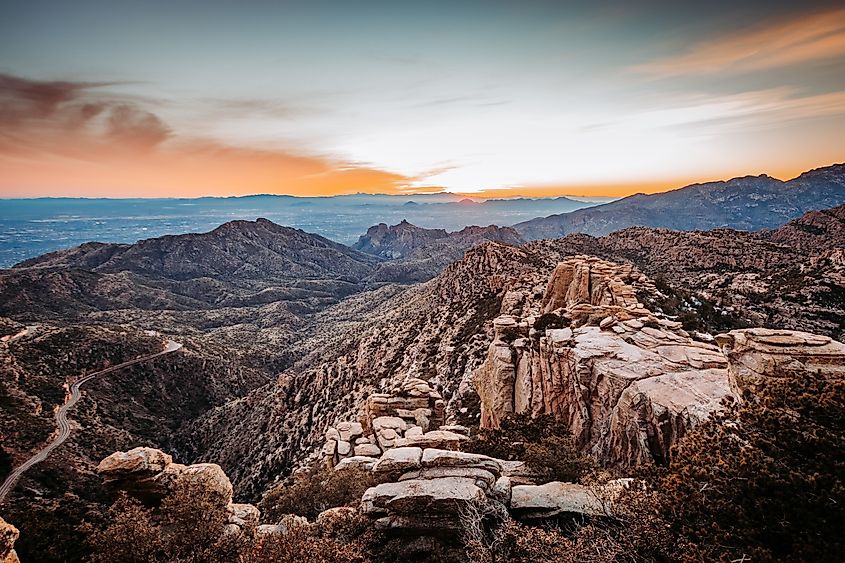 Panoramic view from Mount Lemmon, Arizona.