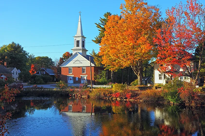 Fall colors in Harrisville, New Hampshire.