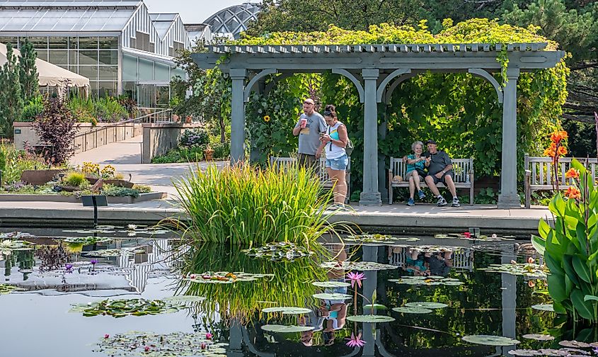 A couple takes a selfie while visiting the Botanic Gardens in Denver, Colorado. Editorial credit: Page Light Studios / Shutterstock.com