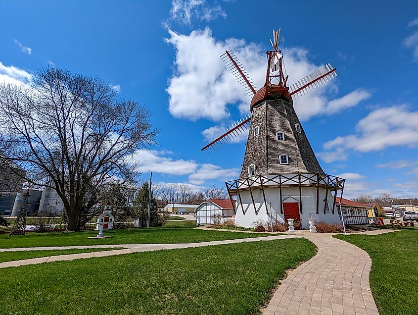 View of the Danish Windmill in Elk Horn, Iowa