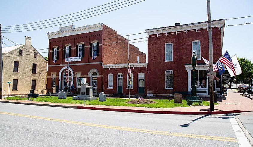 The Town Hall and Library in Sharpsburg, Maryland.