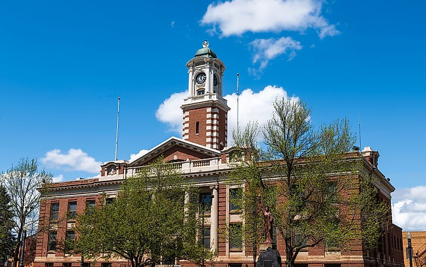 The city hall building in Hibbing, Minnesota.