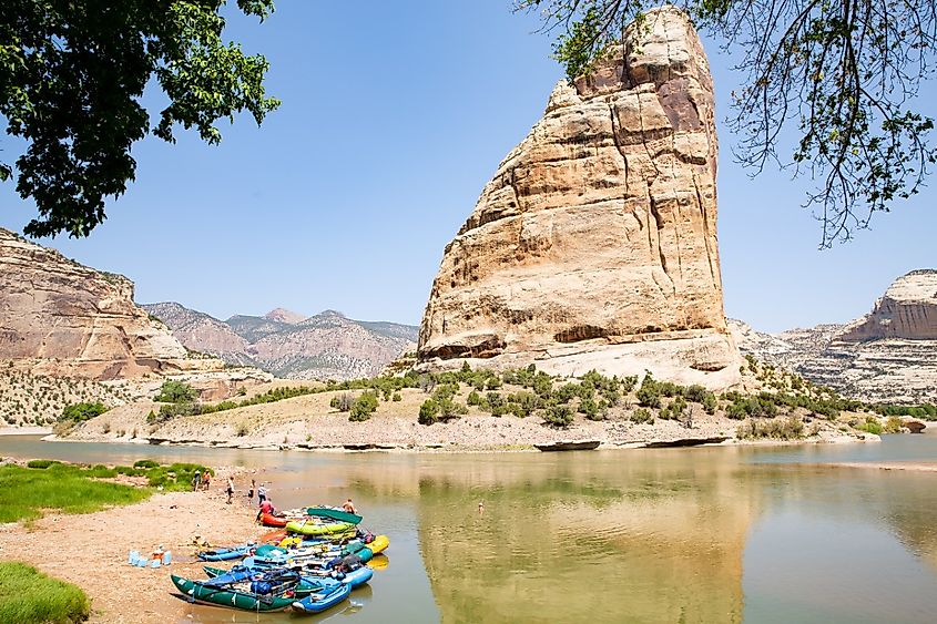 Steamboat Rock in Echo Canyon, Dinosaur National Monument, Utah and Colorado.