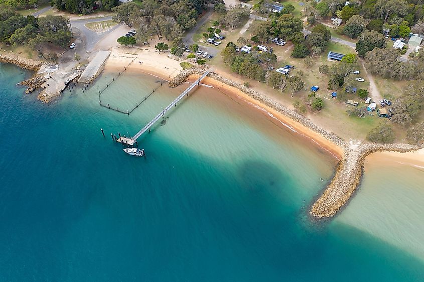 Aerial Amity Point, Stradbroke Island, Queensland