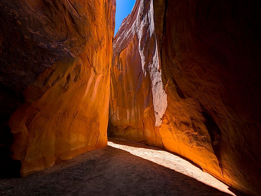 Peek-a-Boo Slot Canyon, Utah, USA. Credit image Serge Yatunin via Shutterstock.