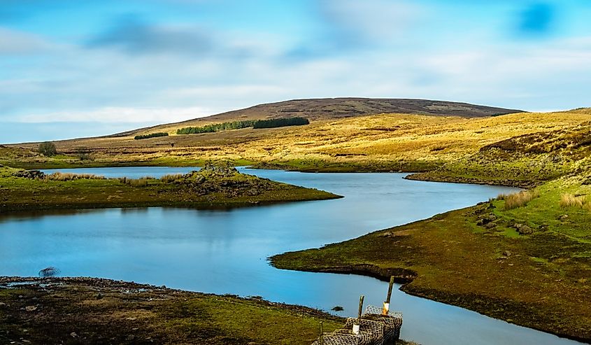 Loughareema, the Vanishing Lake located on the coast road, a few miles from the town of Ballycastle, Ireland.