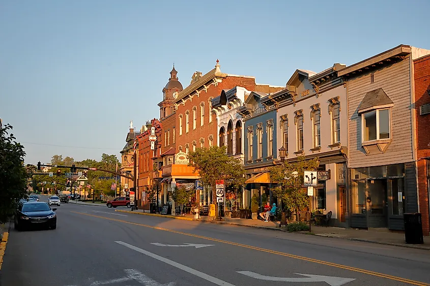 The main street of Millersburg old downtown.