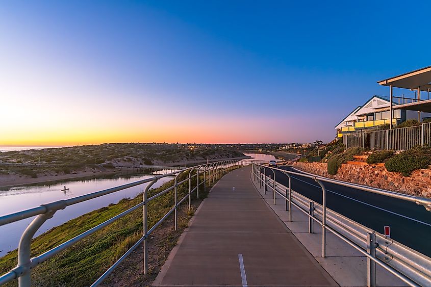 Port Noarlunga and the Onkaparinga River.