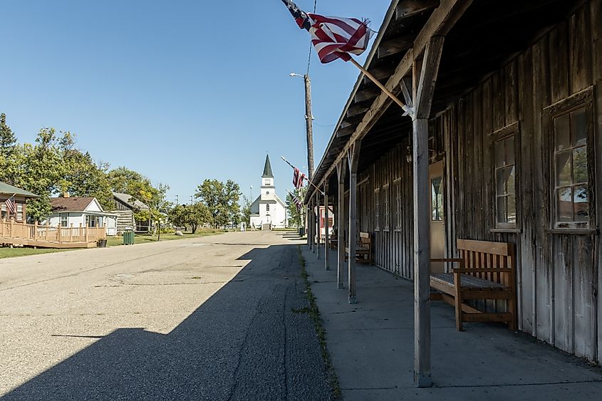 A historic street in West Fargo, North Dakota.