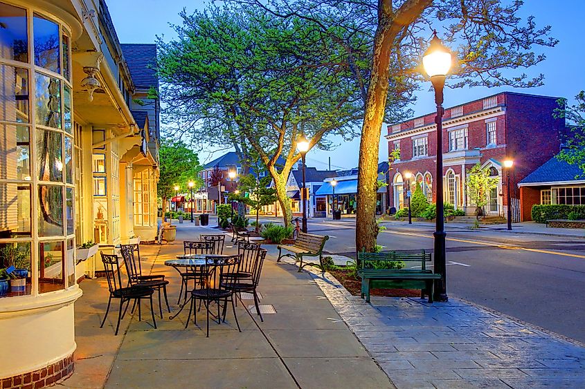 Downtown Falmouth in Massachusetts