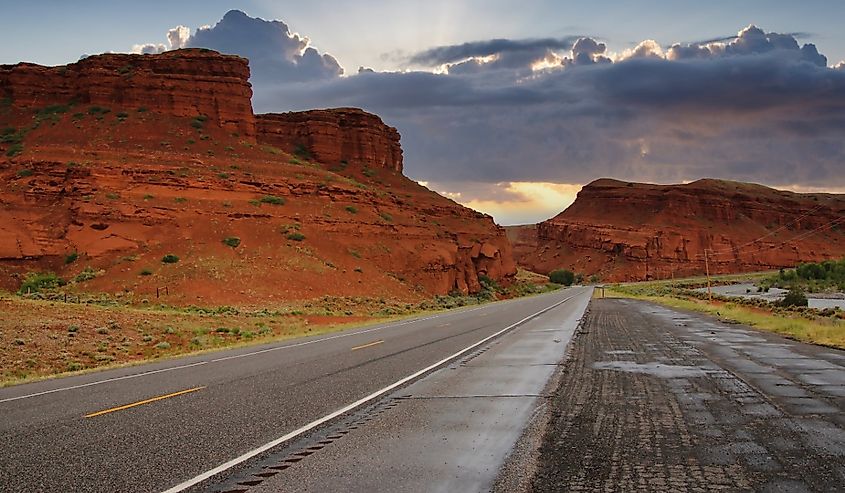 Sunset on the Painted Hills Near Dubois, Wyoming.