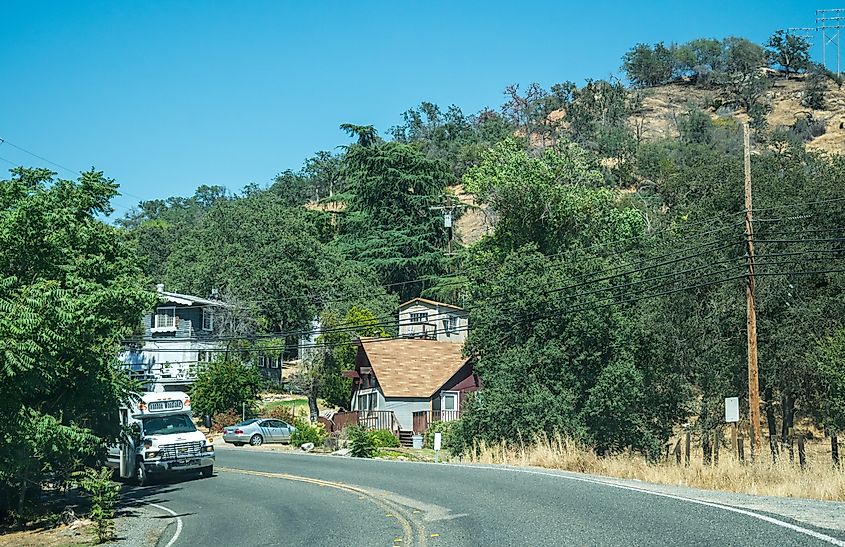 The beautiful town of Three Rivers, California.
