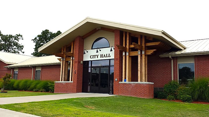 City Hall in Lowell, Arkansas.